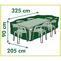 Avis Nature Housse de mobilier de jardin tables rectangulaires 325x205x90cm