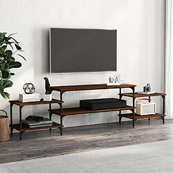 Maison Chic Meuble TV scandinave - Banc TV pour salon chêne marron 197x35x52 cm bois d'ingénierie -MN41134