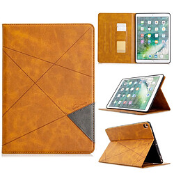 Etui en PU motif géométrique avec support marron pour votre Apple iPad 10.2 (2019)/Air 10.5 pouces (2019)/Pro 10.5 pouces (2017)