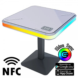 Table Gaming RGB Connectée - Multifonction avec NFC et 2 Ports USB - E-Blue EDT001-S