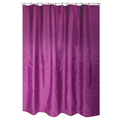 MSV Rideau de douche Polyester 180x200cm Violet - Anneaux inclus