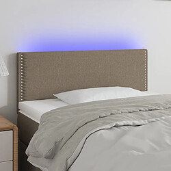 Maison Chic Tête de lit scandinave à LED,meuble de chambre Taupe 100x5x78/88 cm Tissu -MN40558