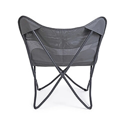 Acheter Mes Fauteuil papillon 77,5x81x89 cm en acier et textilène gris - BASTI