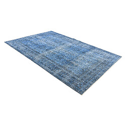 Vidal Tapis de laine 257x152 Bleu Ultra Vintage pas cher