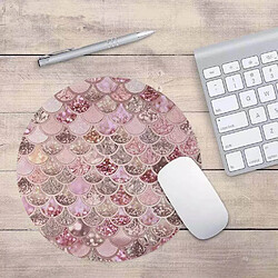 Wewoo Tapis de souris de antidérapant pour petit bureau rond à l'échelle de la sirène brillante aquarelletaille 22 × 22 cm sans verrou figure 1