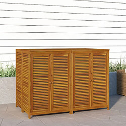 Avis vidaXL Boîte de rangement de jardin 140x87x104 cm bois massif d'acacia