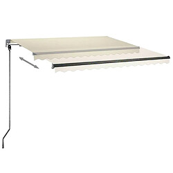 Acheter vidaXL Auvent automatique avec capteur de vent et LED 350x250 cm Crème