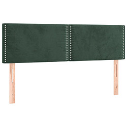 vidaXL Têtes de lit 2 pcs Vert foncé 72x5x78/88 cm Velours