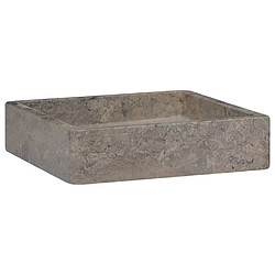 vidaXL Lavabo Gris 40x40x10 cm Marbre