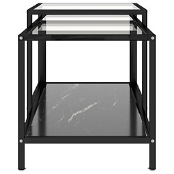 Avis vidaXL Tables à thé 2 pcs Verre trempé Noir