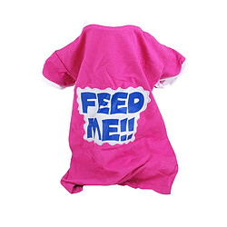 Dogi T-shirt pour chien Feed me - Taille L - Rose