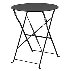 Table de Terrasse en Acier Noir 595 mm - Bolero