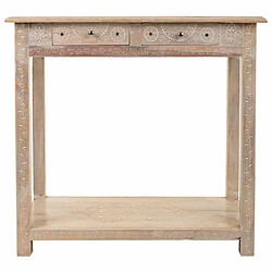 Acheter Meuble d'Entrée avec Tiroirs Alexandra House Living Blanc Naturel Bois de manguier Bois MDF 40 x 76 x 135 cm