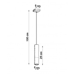 Acheter Luminaire Center Suspension design Loopez Acier Cuivre,noir 1 ampoule 100cm