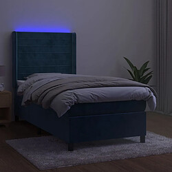 Avis Sommier à lattes,Cadre à lattes de lit pour Adulte matelas et LED Bleu foncé 100x200 cm -MN47843