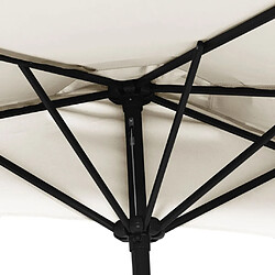 Helloshop26 Parasol de balcon avec mât en aluminium 300 x 150 cm demi sable 02_0008305 pas cher