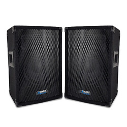 Paire d'enceintes Sono Bass Reflex Trapézoïdal à 3 voies 8"/20cm - 2 x 300W - AUDIO CLUB 08