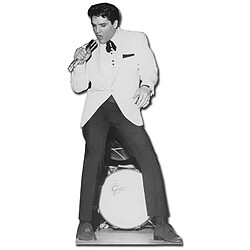 Star Cutouts Figurine en carton Elvis blanc Veste et tambour 179 cm