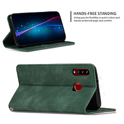 Acheter Wewoo Housse Coque Etui à rabat horizontal magnétique pour Galaxy A20S Retro Skin Feel Business Vert armée