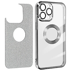 Avizar Coque pour iPhone 12 Pro Max Paillette Amovible Série Protecam Spark Argent