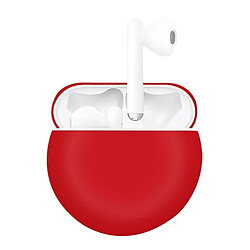 Wewoo Coque Pour Huawei FreeBuds 3 Boîte de rangement en silicone avec écouteurs de protection sans fil de style fendu Rouge