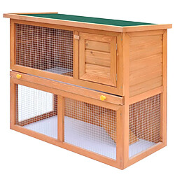 vidaXL Clapier d'extérieur Enclos pour petits animaux 1 porte Bois