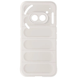 Avizar Coque pour Nothing Phone 2a et 2a Plus Antichoc Silicone texturé 3D Blanc