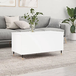 Maison Chic Tabls basse,Table Console pour salon Blanc 90x44,5x45 cm Bois d'ingénierie -MN45061