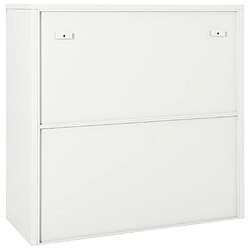 Avis vidaXL Armoire à portes coulissantes Blanc 90x40x90 cm Acier