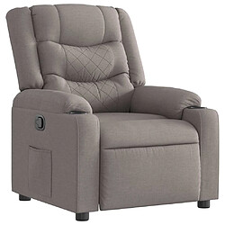 vidaXL Fauteuil inclinable Taupe Tissu