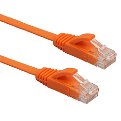 Avis Wewoo Câble LAN réseau plat Ethernet Orange ultra-mince 2m CAT6, cordon RJ45