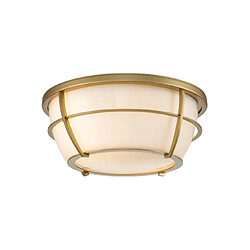 Elstead Lighting Plafonnier Salle de bains Quoizel Verre,Acier Laiton naturel peint