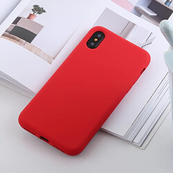 Wewoo Coque TPU antichoc en silicone liquide de couleur solide pour iPhone XS / X (rouge)