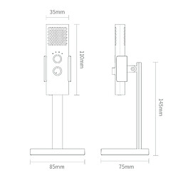 Yonis Microphone USB Anti-Bruit Pour PC Blanc