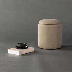 Acheter Venture Home Pouf coffre en polyester Limpen tissu beige.