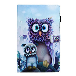 Etui en PU Animal Series porte-cartes chouettes pour votre Samsung Galaxy Tab A 10.5 (2018) T590 T595 T597