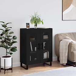 vidaXL Buffet noir 69,5x34x90 cm bois d'ingénierie