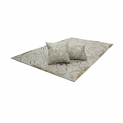 Acheter Paris Prix Tapis en Cuir Fait Main Spark Ivoire & Or 160 x 230 cm