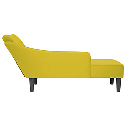 Acheter vidaXL Fauteuil long - Velours jaune