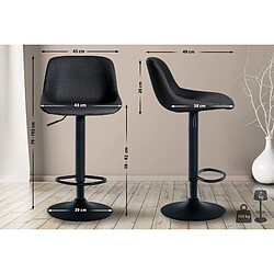 Non Lot de 2 tabourets de bar Loft simili cuir