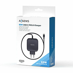 Chargeur mural Aisens ASCH-1PD65WL-BK Noir 65 W