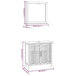 vidaXL Ensemble de meubles de salle de bain 2 pcs Bois massif de noyer pas cher