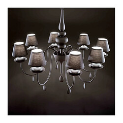 Ideal Lux Suspension Noire BLANCHE 8 ampoules