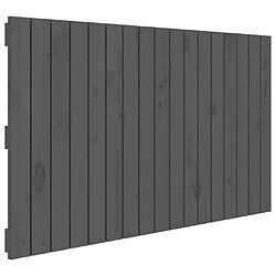 vidaXL Tête de lit murale Gris 108x3x60 cm Bois massif de pin