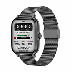 Acheter G21 Montre Intelligente Bluetooth 1.69 Pouces Assistant Vocal Surveillance De La Bracelet De Sport Bracelet En Silicone Noir