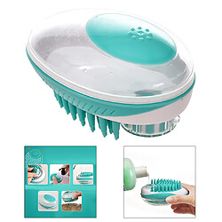 Avis Brosse De Bain Pour Animaux De Compagnie Avec Récipient à Shampoing Chien Peigne De Nettoyage De Toilettage Pour Chat Vert