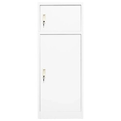 vidaXL Armoire à selles Blanc 53x53x140 cm Acier