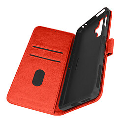 Avizar Housse Xiaomi Poco F4 GT Clapet Portefeuille Fonction Support Vidéo rouge