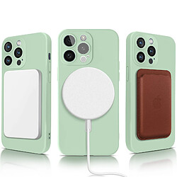 Avis Avizar Coque Magsafe pour iPhone 15 Pro Max Silicone Soft-touch Mag Cover Vert