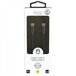 Jaym Câble USB-C vers Type-C 3A - 1,5 mètres - Collection POP - Noir pas cher